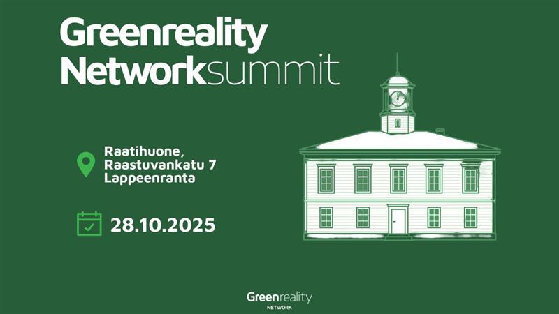 Kuva, jossa lukee: Greenreality Network Summit